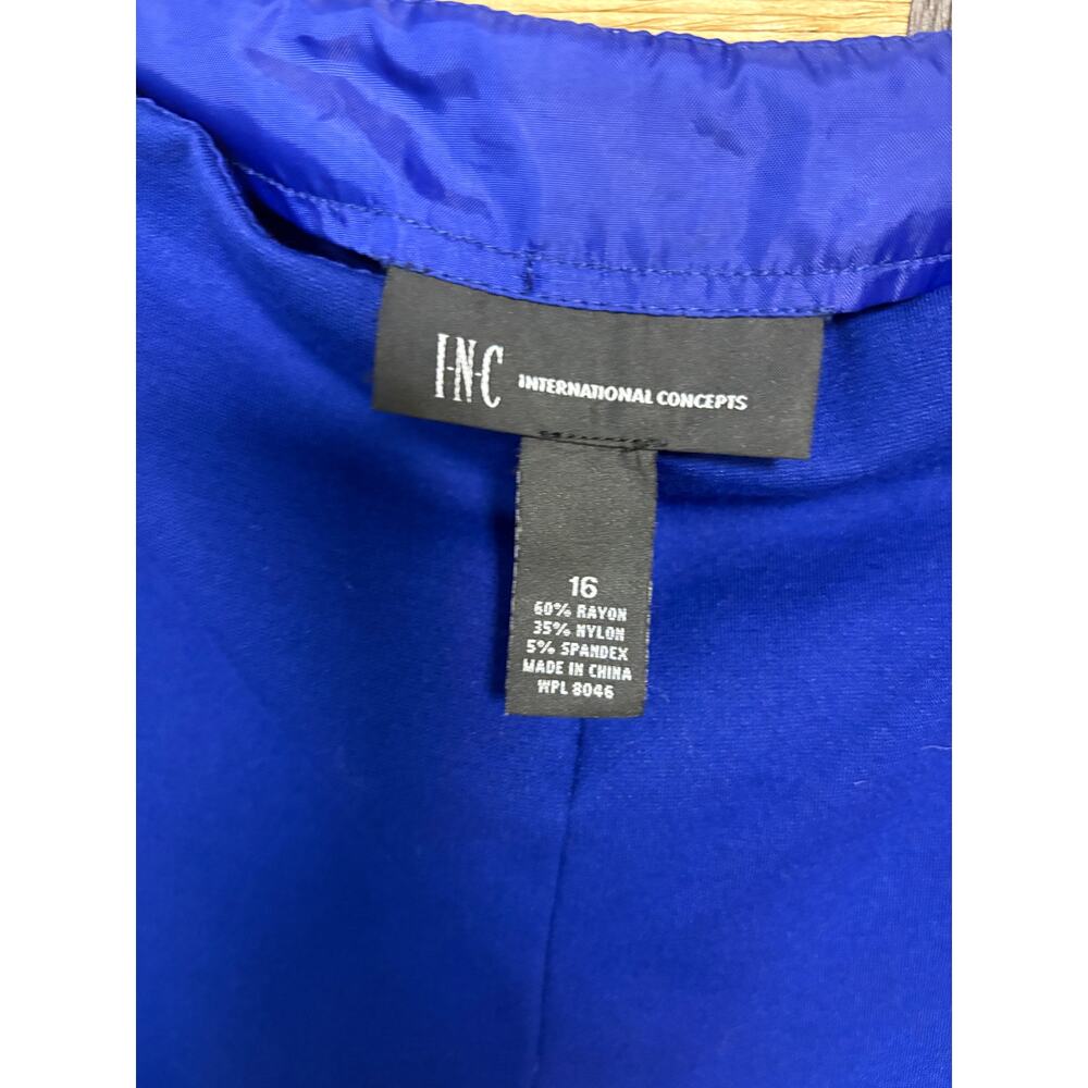 INC International Concepts‎ Blue Ponte Knit Pull On Pants Size 16 - Picture 6 of 7